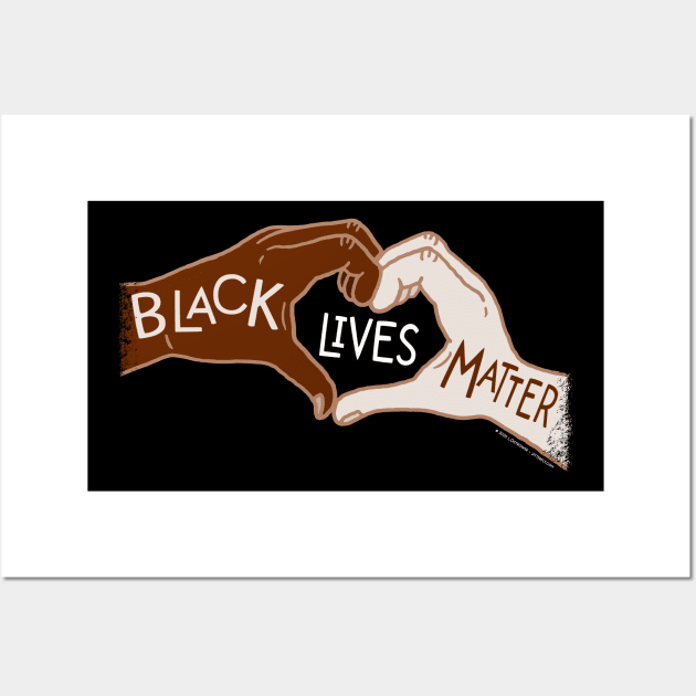 Black Lives Matters - Heart Hands Wall Art by Jitterfly